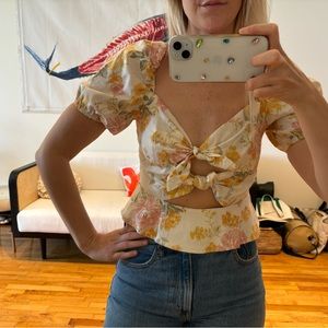 Spring time tie blouse